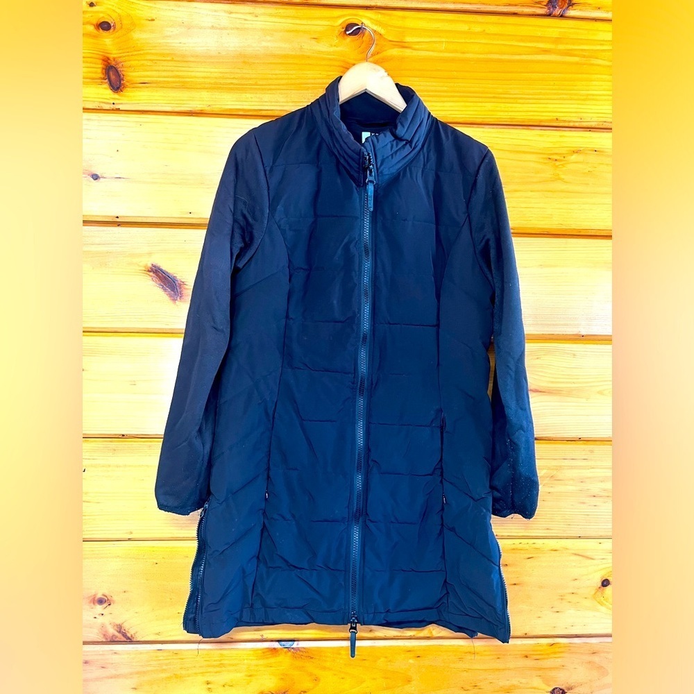 Marc New York Black Long Full Zip Medium Larg Coat side zip jacket